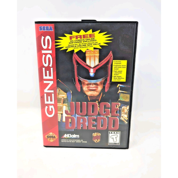 Judge Dredd (Sega Genesis, 1995) Complete in box | Tested Previous rental - Picture 1 of 4